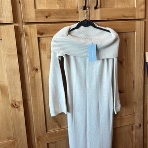 ANTONIO MELANI Cream Long Sleeve Dress